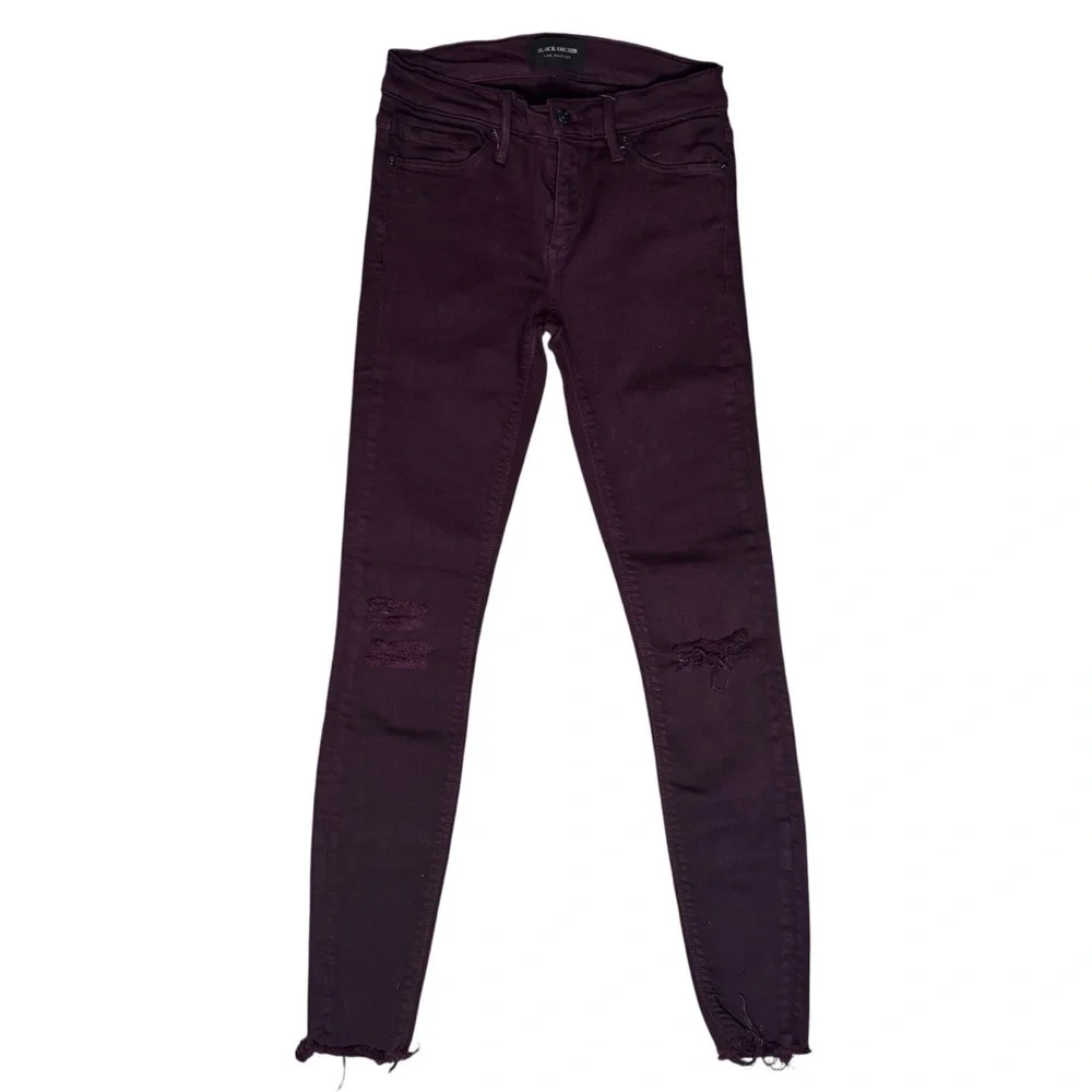 Black Orchid Dark Purple / Plum Noah Ankle Skinny Jeans Size 24